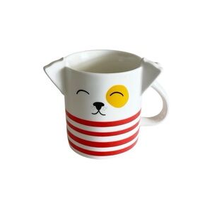 Parker Lane Dog Ear Figural Red Stripe Coffee Tea Mug 16oz